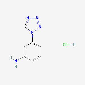 molecular formula C7H8ClN5 B2473262 [3-(1H-Tetrazol-1-yl)phenyl]amine hydrochloride CAS No. 14213-12-8; 436100-10-6