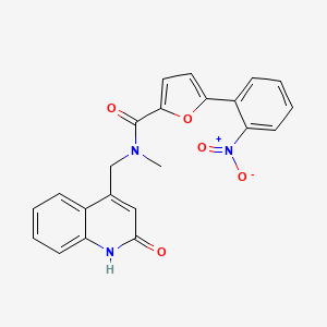 N-[(2-hydroxyquinolin-4-yl)methyl]-N-methyl-5-(2-nitrophenyl)furan-2-carboxamide