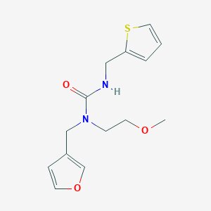 molecular formula C14H18N2O3S B2473272 1-(Furan-3-ylmethyl)-1-(2-methoxyethyl)-3-(thiophen-2-ylmethyl)urea CAS No. 1421442-41-2