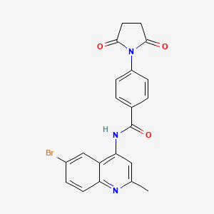 N-(6-bromo-2-methylquinolin-4-yl)-4-(2,5-dioxopyrrolidin-1-yl)benzamide
