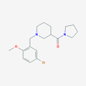 molecular formula C18H25BrN2O2 B247329 1-(5-Bromo-2-methoxybenzyl)-3-(1-pyrrolidinylcarbonyl)piperidine 