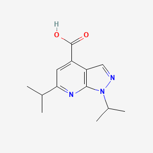 molecular formula C13H17N3O2 B2473309 1,6-diisopropyl-1H-pyrazolo[3,4-b]pyridine-4-carboxylic acid CAS No. 851398-34-0