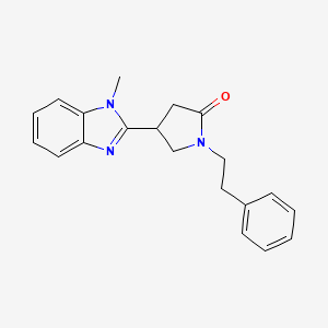 molecular formula C20H21N3O B2473310 4-(1-methyl-1H-benzimidazol-2-yl)-1-(2-phenylethyl)pyrrolidin-2-one CAS No. 876901-39-2