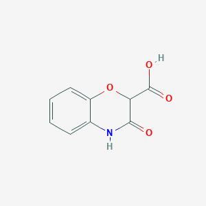 molecular formula C9H7NO4 B2473312 3-oxo-3,4-dihydro-2H-benzo[b][1,4]oxazine-2-carboxylic acid CAS No. 24132-22-7