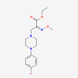 molecular formula C16H22FN3O3 B2473313 ethyl (2Z)-3-[4-(4-fluorophenyl)piperazin-1-yl]-2-(methoxyimino)propanoate CAS No. 478077-51-9