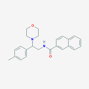 molecular formula C24H26N2O2 B2473316 N-(2-morpholino-2-(p-tolyl)ethyl)-2-naphthamide CAS No. 942010-38-0