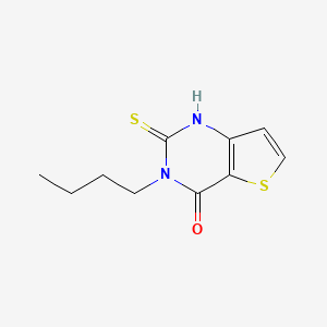 molecular formula C10H12N2OS2 B2473319 3-butyl-2-thioxo-2,3-dihydrothieno[3,2-d]pyrimidin-4(1H)-one CAS No. 440328-69-8