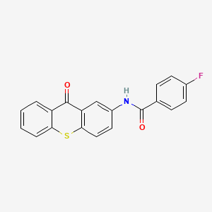 4-fluoro-N-(9-oxothioxanthen-2-yl)benzamide