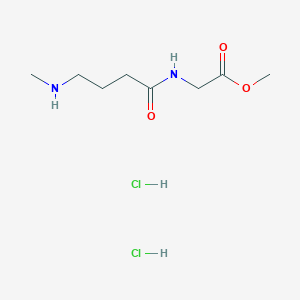 molecular formula C8H18Cl2N2O3 B2473326 Methyl 2-[4-(methylamino)butanoylamino]acetate;dihydrochloride CAS No. 2580237-08-5