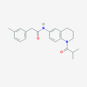 molecular formula C22H26N2O2 B2473335 N-(1-异丁酰-1,2,3,4-四氢喹啉-6-基)-2-(间甲苯基)乙酰胺 CAS No. 941915-71-5