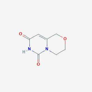 molecular formula C7H8N2O3 B2473340 3,4-Dihydro-1H-pyrimido[6,1-c][1,4]oxazine-6,8-dione CAS No. 1552707-24-0