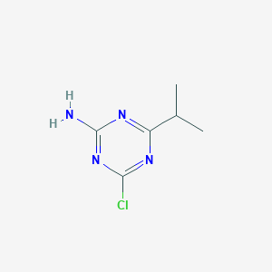 molecular formula C6H9ClN4 B2473345 2-chloro-4-(iso-propyl)-6-amino-1,3,5-triazine CAS No. 188624-04-6