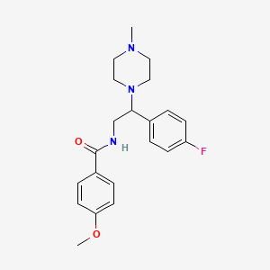 N-(2-(4-fluorophenyl)-2-(4-methylpiperazin-1-yl)ethyl)-4-methoxybenzamide