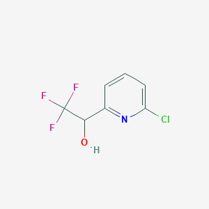 molecular formula C7H5ClF3NO B2473352 ClC1=CC=CC(=N1)C(C(F)(F)F)O CAS No. 2090254-92-3