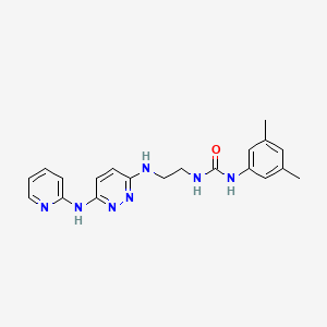 molecular formula C20H23N7O B2473354 1-(3,5-Dimethylphenyl)-3-(2-((6-(pyridin-2-ylamino)pyridazin-3-yl)amino)ethyl)urea CAS No. 1040646-96-5