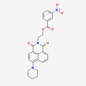 2-(1,3-dioxo-6-(piperidin-1-yl)-1H-benzo[de]isoquinolin-2(3H)-yl)ethyl 3-nitrobenzoate