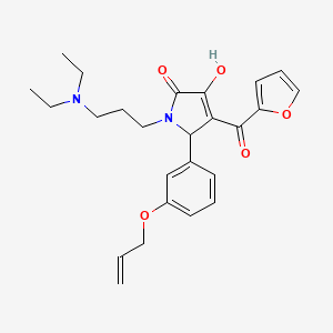molecular formula C25H30N2O5 B2473372 5-(3-(allyloxy)phenyl)-1-(3-(diethylamino)propyl)-4-(furan-2-carbonyl)-3-hydroxy-1H-pyrrol-2(5H)-one CAS No. 619273-52-8