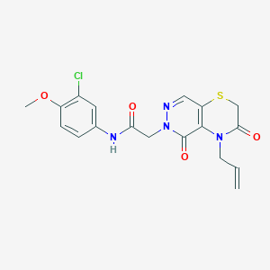 molecular formula C18H17ClN4O4S B2473377 2-(4-allyl-3,5-dioxo-3,4-dihydro-2H-pyridazino[4,5-b][1,4]thiazin-6(5H)-yl)-N-(3-chloro-4-methoxyphenyl)acetamide CAS No. 1251624-69-7
