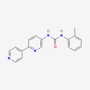 molecular formula C18H16N4O B2473384 3-{[2,4'-联吡啶]-5-基}-1-(2-甲基苯基)脲 CAS No. 2034463-92-6