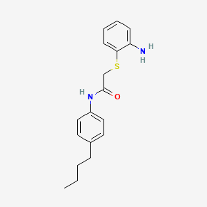 2-[(2-aminophenyl)sulfanyl]-N-(4-butylphenyl)acetamide