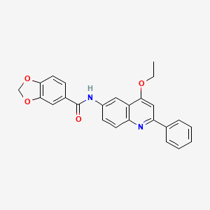 3-{1-[(4-chlorophenyl)sulfonyl]piperidin-4-yl}-7-fluoroquinazolin-4(3H)-one