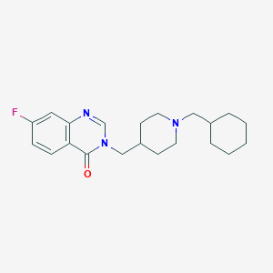 3-[[1-(Cyclohexylmethyl)piperidin-4-yl]methyl]-7-fluoroquinazolin-4-one