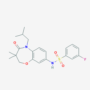 3-fluoro-N-(5-isobutyl-3,3-dimethyl-4-oxo-2,3,4,5-tetrahydrobenzo[b][1,4]oxazepin-8-yl)benzenesulfonamide