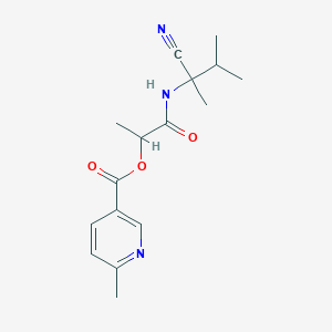 1-[(1-Cyano-1,2-dimethylpropyl)carbamoyl]ethyl 6-methylpyridine-3-carboxylate
