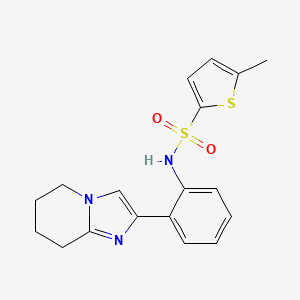 5-methyl-N-(2-(5,6,7,8-tetrahydroimidazo[1,2-a]pyridin-2-yl)phenyl)thiophene-2-sulfonamide