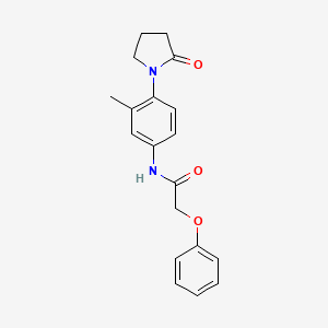 molecular formula C19H20N2O3 B2473420 N-(3-methyl-4-(2-oxopyrrolidin-1-yl)phenyl)-2-phenoxyacetamide CAS No. 941933-21-7