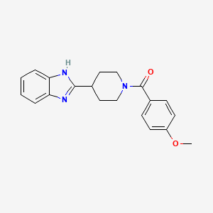 molecular formula C20H21N3O2 B2473421 [4-(1H-benzimidazol-2-yl)piperidin-1-yl]-(4-methoxyphenyl)methanone CAS No. 605626-76-4