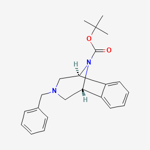 molecular formula C22H26N2O2 B2473435 Tert-butyl (1R,8S)-10-benzyl-10,12-diazatricyclo[6.3.1.02,7]dodeca-2,4,6-triene-12-carboxylate CAS No. 2381212-56-0