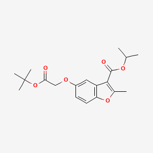 molecular formula C19H24O6 B2473462 Isopropyl 5-(2-(tert-butoxy)-2-oxoethoxy)-2-methylbenzofuran-3-carboxylate CAS No. 314745-82-9