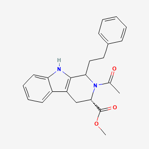 molecular formula C23H24N2O3 B2473463 methyl (3S)-2-acetyl-1-(2-phenylethyl)-2,3,4,9-tetrahydro-1H-beta-carboline-3-carboxylate CAS No. 449797-74-4