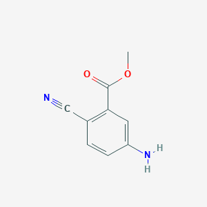 molecular formula C9H8N2O2 B2473466 Methyl 5-amino-2-cyanobenzoate CAS No. 947494-53-3