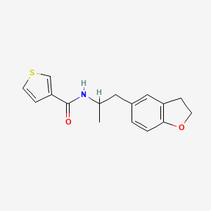molecular formula C16H17NO2S B2473467 N-(1-(2,3-二氢苯并呋喃-5-基)丙烷-2-基)噻吩-3-甲酰胺 CAS No. 2034449-75-5