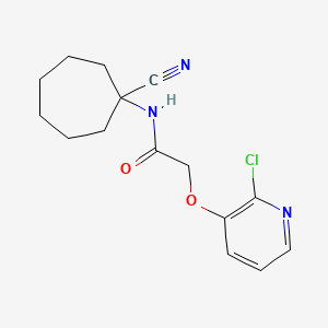 molecular formula C15H18ClN3O2 B2473468 2-(2-氯吡啶-3-基)氧基-N-(1-氰基环庚基)乙酰胺 CAS No. 1385398-16-2