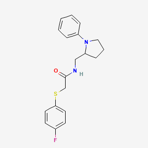 2-((4-fluorophenyl)thio)-N-((1-phenylpyrrolidin-2-yl)methyl)acetamide