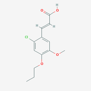 molecular formula C13H15ClO4 B2473475 (2E)-3-(2-chloro-5-methoxy-4-propoxyphenyl)prop-2-enoic acid CAS No. 937599-10-5