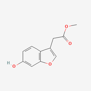 molecular formula C11H10O4 B2473478 Methyl 2-(6-hydroxybenzofuran-3-yl)acetate CAS No. 726174-52-3