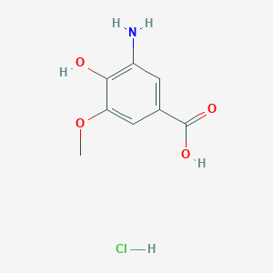 molecular formula C8H10ClNO4 B2473487 Chlorhydrate d'acide 3-amino-4-hydroxy-5-méthoxybenzoïque CAS No. 15785-53-2