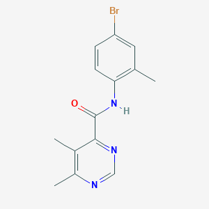 molecular formula C14H14BrN3O B2473489 N-(4-bromo-2-methylphenyl)-5,6-dimethylpyrimidine-4-carboxamide CAS No. 2415624-18-7