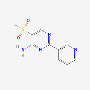 molecular formula C10H10N4O2S B2473490 5-(甲基磺酰基)-2-(3-吡啶基)-4-嘧啶胺 CAS No. 339108-21-3