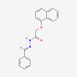 molecular formula C19H16N2O2 B2473505 N'-Benzylidene-2-(1-naphthyloxy)acetohydrazide CAS No. 302909-78-0