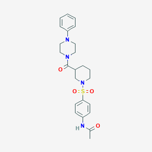 N-[4-({3-[(4-phenyl-1-piperazinyl)carbonyl]-1-piperidinyl}sulfonyl)phenyl]acetamide