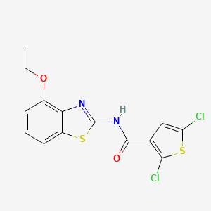 molecular formula C14H10Cl2N2O2S2 B2473517 2,5-dichloro-N-(4-ethoxybenzo[d]thiazol-2-yl)thiophene-3-carboxamide CAS No. 476626-88-7