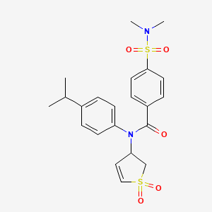 4-(N,N-dimethylsulfamoyl)-N-(1,1-dioxido-2,3-dihydrothiophen-3-yl)-N-(4-isopropylphenyl)benzamide