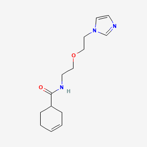 N-(2-(2-(1H-imidazol-1-yl)ethoxy)ethyl)cyclohex-3-enecarboxamide