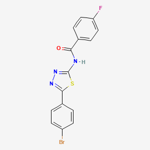 N-[5-(4-bromophenyl)-1,3,4-thiadiazol-2-yl]-4-fluorobenzamide
