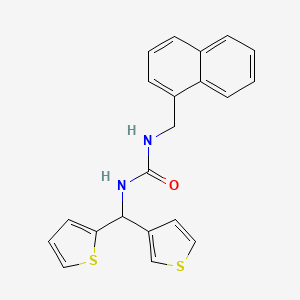 1-(Naphthalen-1-ylmethyl)-3-(thiophen-2-yl(thiophen-3-yl)methyl)urea